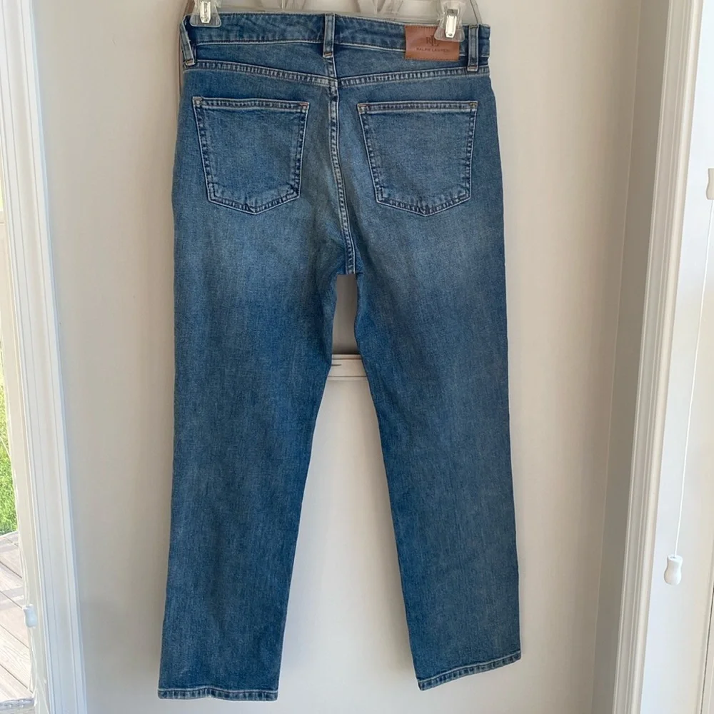 Lauren Ralph Lauren mid rise ankle length slightly distressed jeans size 6 NWOT - Picture 2 of 10